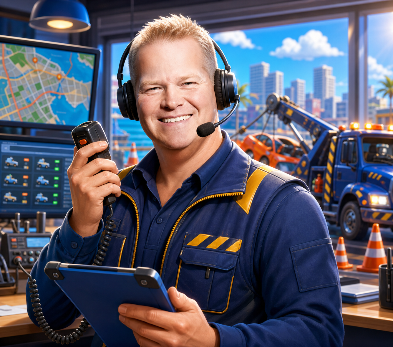Tow truck dispatcher